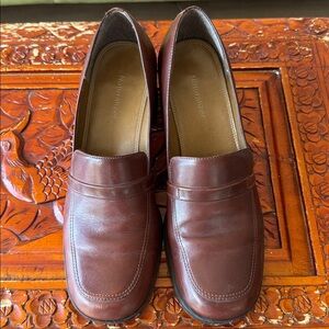 Naturalizer Leather Penny Loafers Burgandy